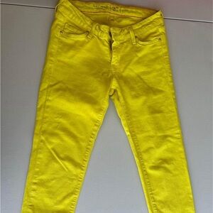 Kate Spade Yellow Cropped Jeans